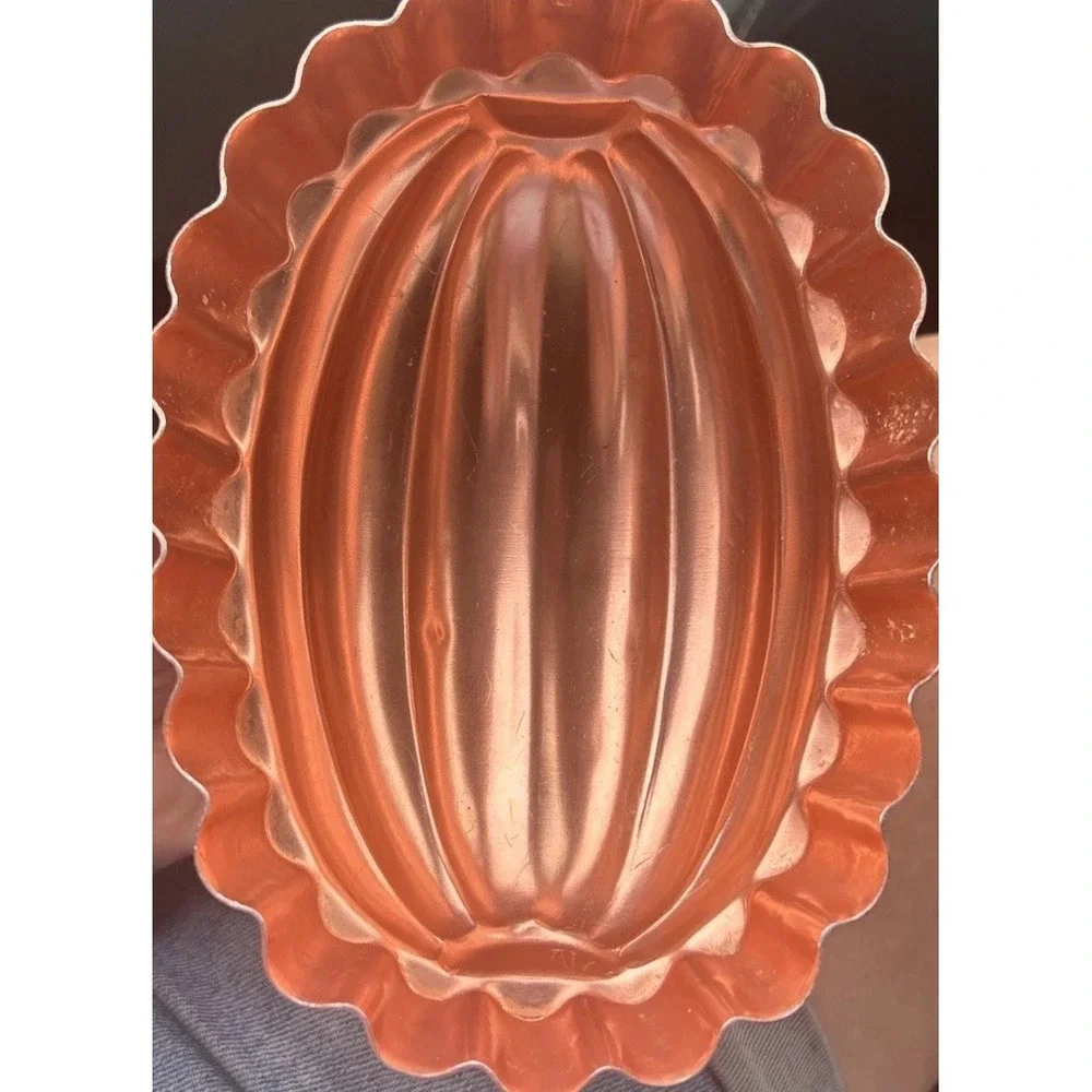 LOT of 3 Copper Toned Cake Pan Jello-O Mold Wall Hangings Vintage Baking